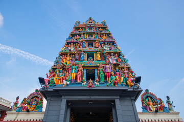 Sri Mariamman Temple at 244 South Bridge Road in Chinatown, Outram district of Central Area,...