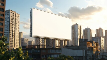 Urban Sidewalk Billboard Blanc Mock-up