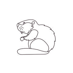 beaver animal symbol sign illustration 