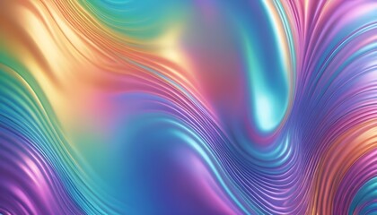 Obraz premium Texture holographique irisée effet arc-en-ciel avec foil hologramme, design abstrait vibrant et futuriste.