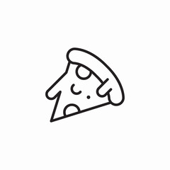 delicious drippy pizza slice icon sign vector