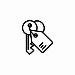 key set icon sign vector