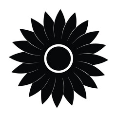 black and white flower