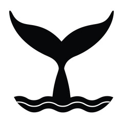 silhouette of a blue whale in the water