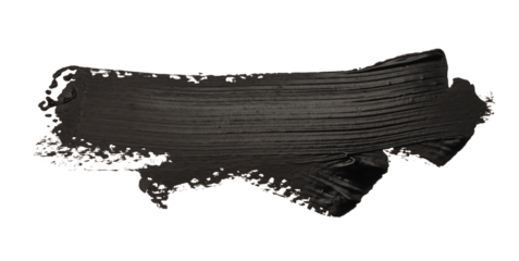 Png Art Oil, Acrylic ink grain smear painting blot shape element. Abstract relief grunge, dirty texture black brush stroke stain on transparent background.