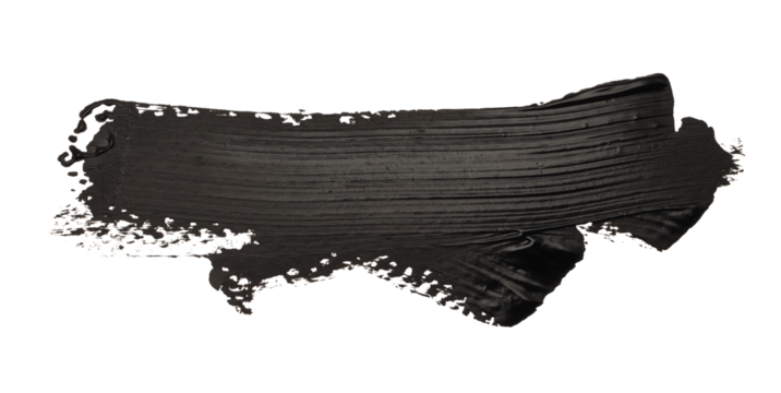 Png Art Oil, Acrylic ink grain smear painting blot shape element. Abstract relief grunge, dirty texture black brush stroke stain on transparent background.