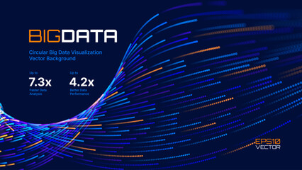 Cyber Big Data Flow Particles Bokeh. Digital Neural Network. Concept of AI Artificial Intelligence Technology Machine Deep Learning. Digital Communication. Science Technology Presentation Vector.