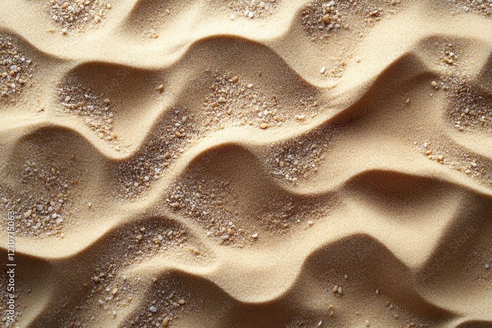 Aufkleber natural wave patterns of sand create unique textures on the beach surface