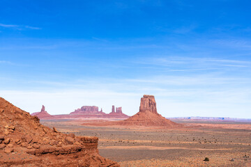 Mesas and Buttes Seen from the Monument Valley Loop Trail in Navajo Nation Arizona
