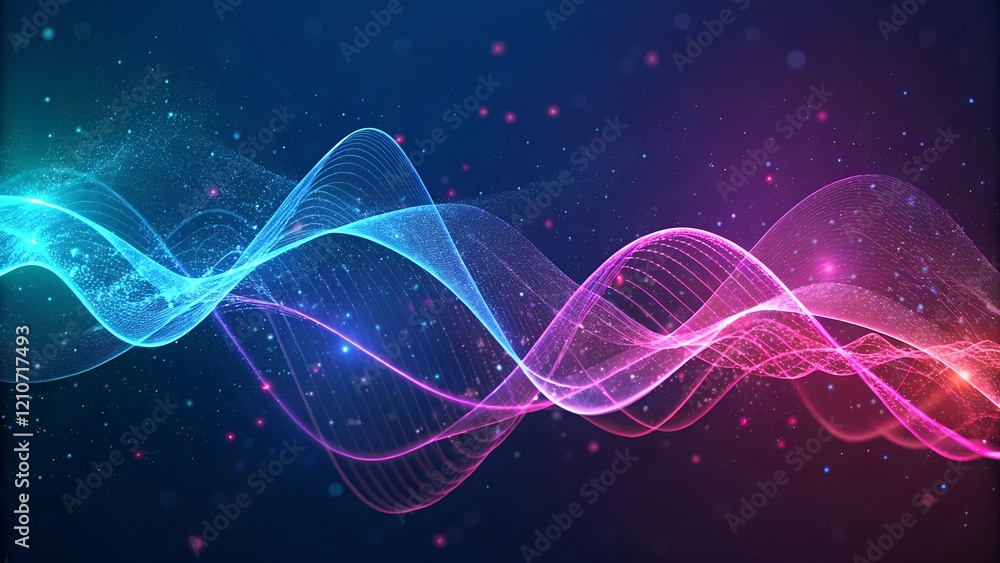 Poster this image presents a dynamic and abstract composition featuring flowing