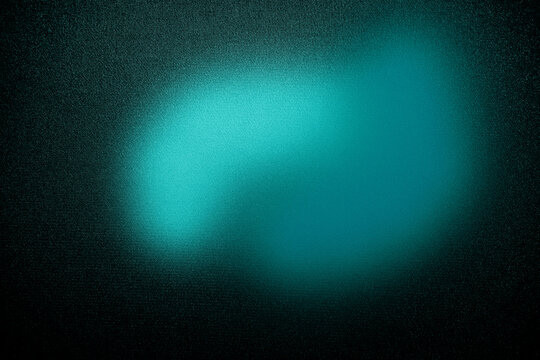 Circle round spot stain light oval ellipse lightspot ray . Black dark emerald green blue turquoise agua cyan white abstract background. Bright glow shine. Noise grain. Design.