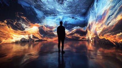 Fototapeta premium An Engaging and Dynamic Installation Featuring Stunning Visual Effects