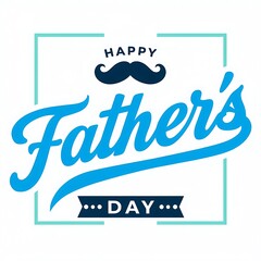 Modern Minimalist Father&rsquo;s Day Design with Mustache Art &ndash; Social Media Post