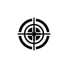 Target and aim icon. Aim gun. Focus icon. Red Crosshair. Shooting Icon of firearms. Drawing aim. Precisely target. Successfully target. Effectively Photo target sign. Capture Vector .