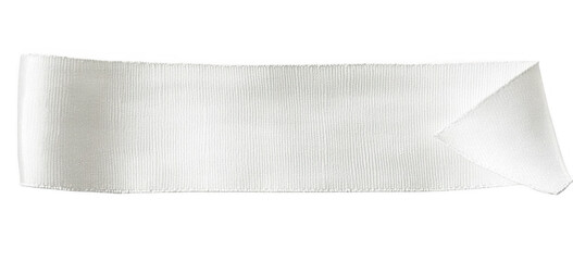 White blank clothing tag label isolated on white background
