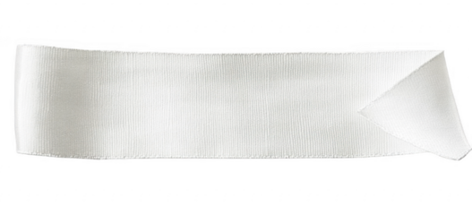 White blank clothing tag label isolated on white background
