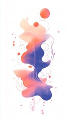 Abstract Fluid Art with Iridescent Colors and Organic Shapes