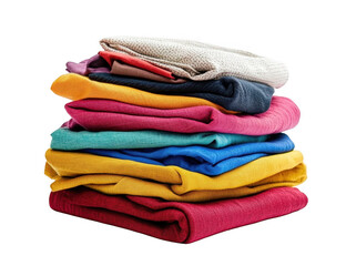 Pile of dirty clothes isolated on transparent or white background
