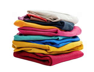 Pile of dirty clothes isolated on transparent or white background
