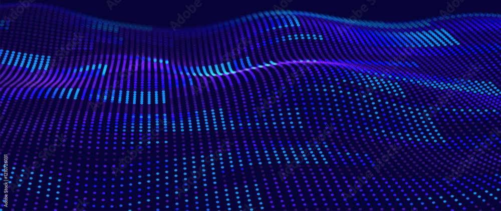Poster Crypto Blockchain Data Background. Blockchain Grid Abstract Vector Background. Technology of Future Banner Design.