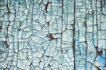 Cracked coating from long-term exposure to sunlight
