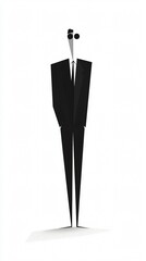 Abstract Man in Suit: A Minimalist Vector Illustration of a Stylish and Confident Male Figure in Formal Wear