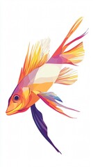 Obraz premium Colorful Fish: A Vibrant Marine Life Illustration
