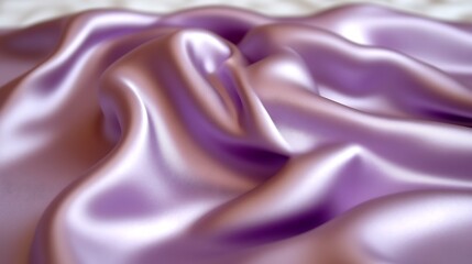 Obraz premium Draped Lavender Silk Fabric Shows Smooth Texture
