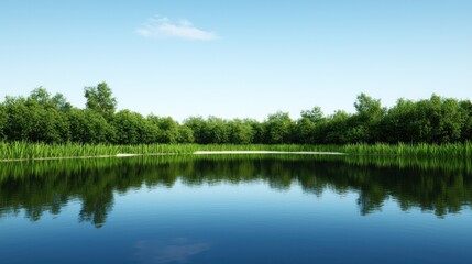 Fototapeta premium Serene Lake Reflection