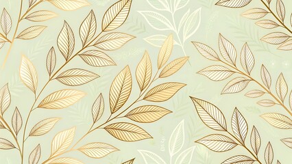 seamless background with leaves