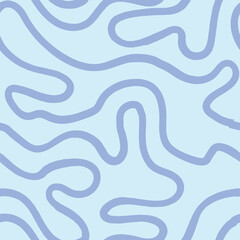 Seamless abstract pattern with squiggles and scribbles. Weaved curved lines. Chaotic ink scribbles decorative texture. Messy doodles, wavy and curly lines.