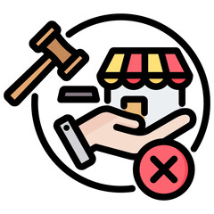 Antitrust Law Outline Color Icon