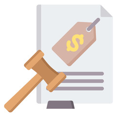 Bid Rigging Flat Icon