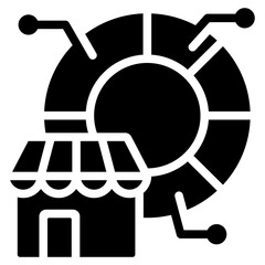 Market Allocation Glyph Icon