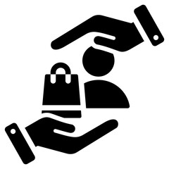 Obraz premium Consumer Welfare Glyph Icon