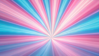 Obraz premium Abstract design with vibrant blue, pink stripes. Radiating lines create dynamic, colorful pattern. Ideal for trendy backgrounds. Illustration evokes sense of movement, energy. Image versatile for