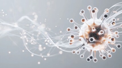 Microscopic virus structure with abstract molecular network design