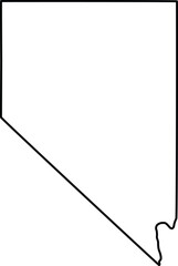 Map of Nevada with Landmarks and Features