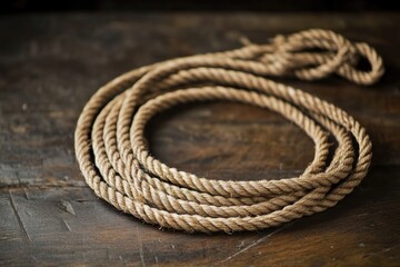 Obraz premium A close-up shot of a rope lying on a table