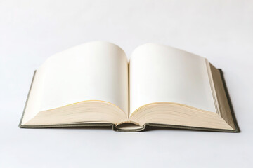 Fototapeta premium new opened book with blank pages and space for text on white isolated background
