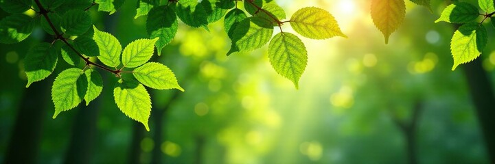 Dappled sunlight filters through leafy branches, nature, foliage, greenery