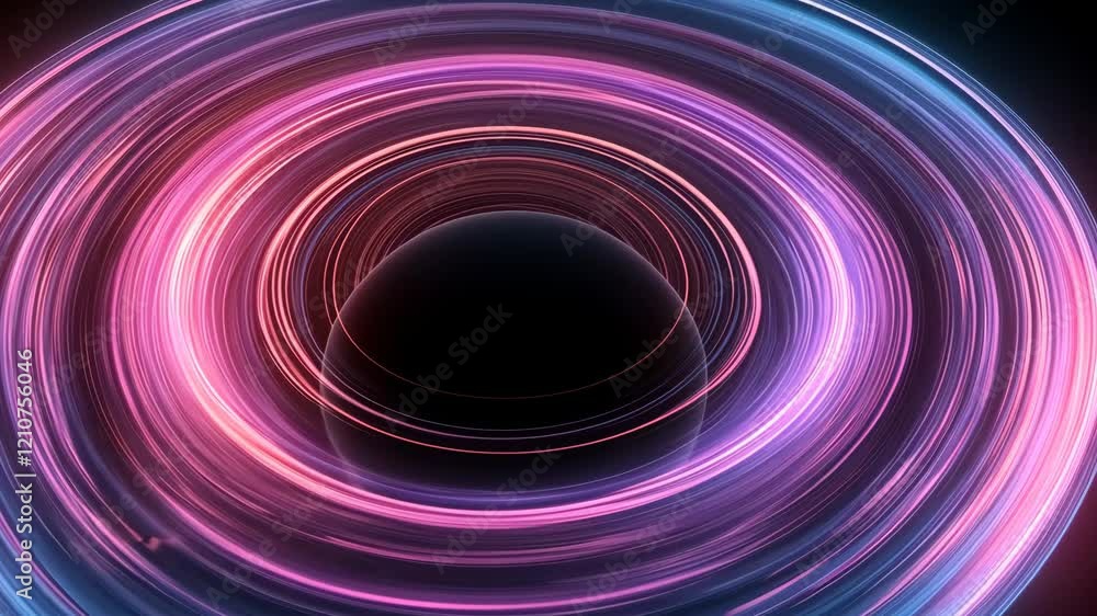 Poster vibrant swirling patterns create an illusion of a cosmic vortex in a digital art representation