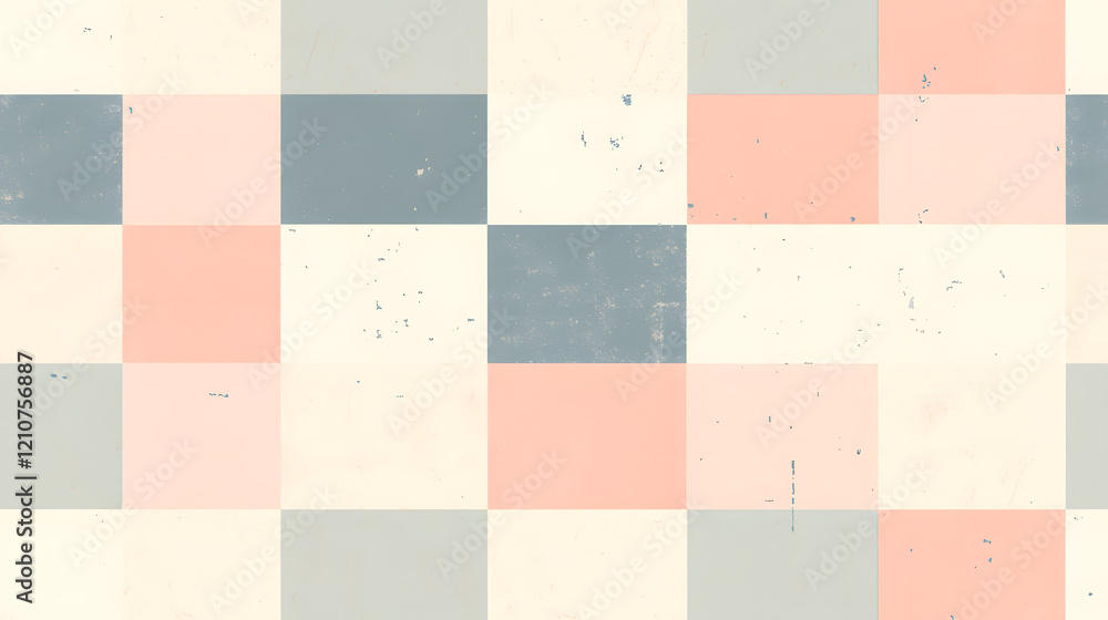 Poster stylish modern grid design with complementary pastel tones for visual harmony