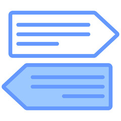 Obraz premium Signage Blue Icon