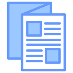Brochure Blue Icon