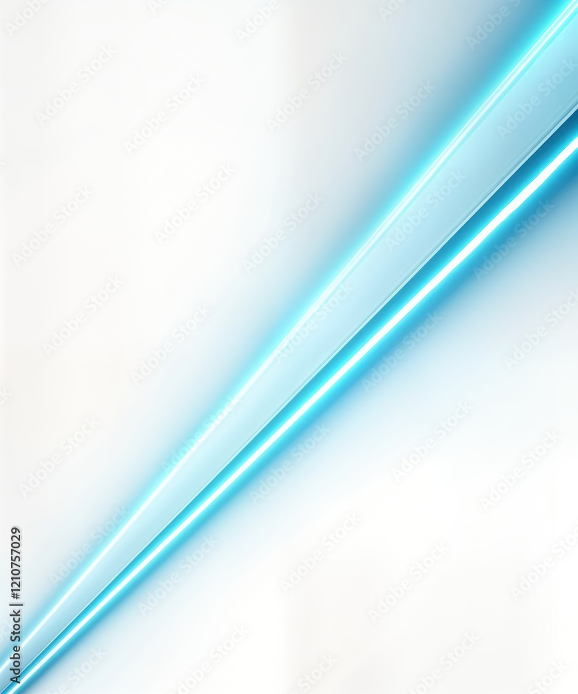 Poster abstract design with diagonal glowing blue lines on white background. dynamic futuristic pattern. st