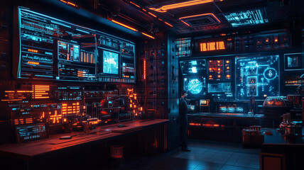 Discovering a futuristic cyber cafe in a glowing digital realm