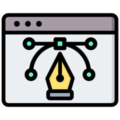 Graphic Outline Color Icon