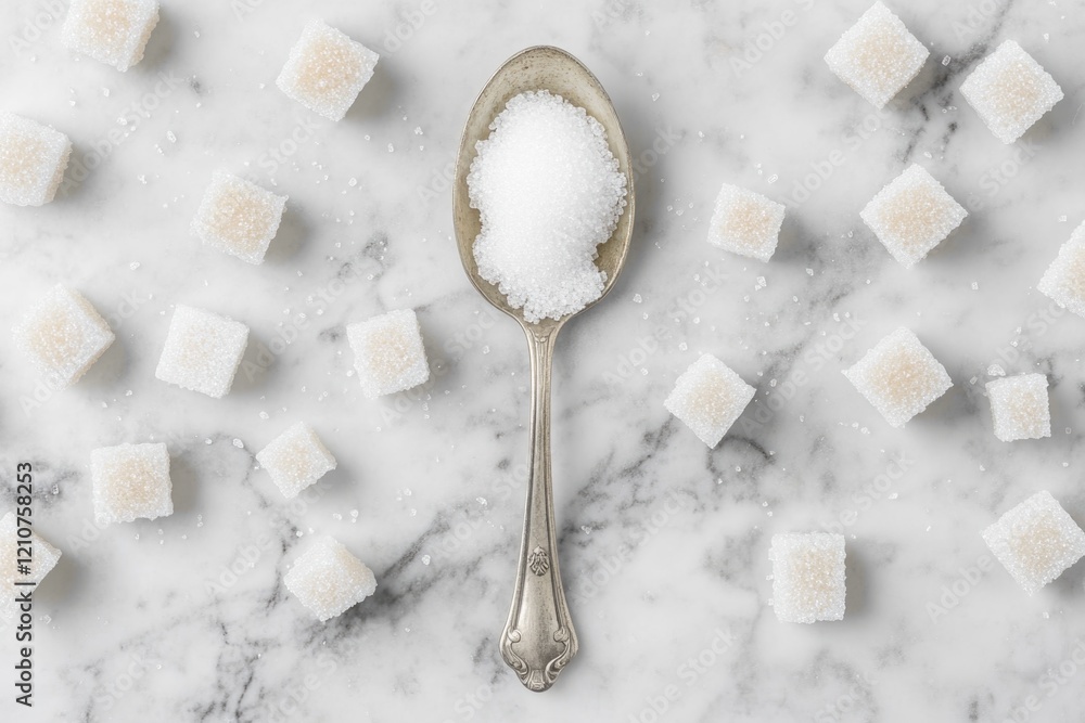 Poster a spoon placed on a table with no other objects in the frame, perfect for use as a simple prop or il