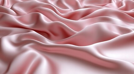 Obraz premium Draped Pink Silk Fabric Shows Soft Gentle Waves